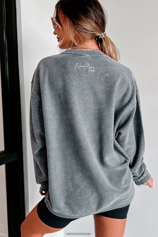 kull/hvit tekst-bakside NanaMacs xoxo grafisk crewneck med ledning 402NJ01064