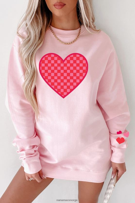 lyserosa NanaMacs aldri gå glipp av en beat grafisk crewneck 402NJ03595