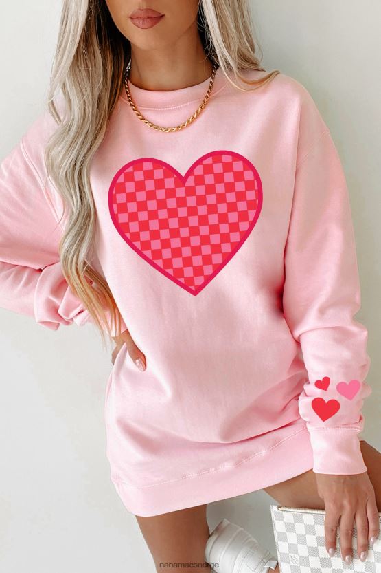 lyserosa NanaMacs aldri gå glipp av en beat grafisk crewneck 402NJ03595