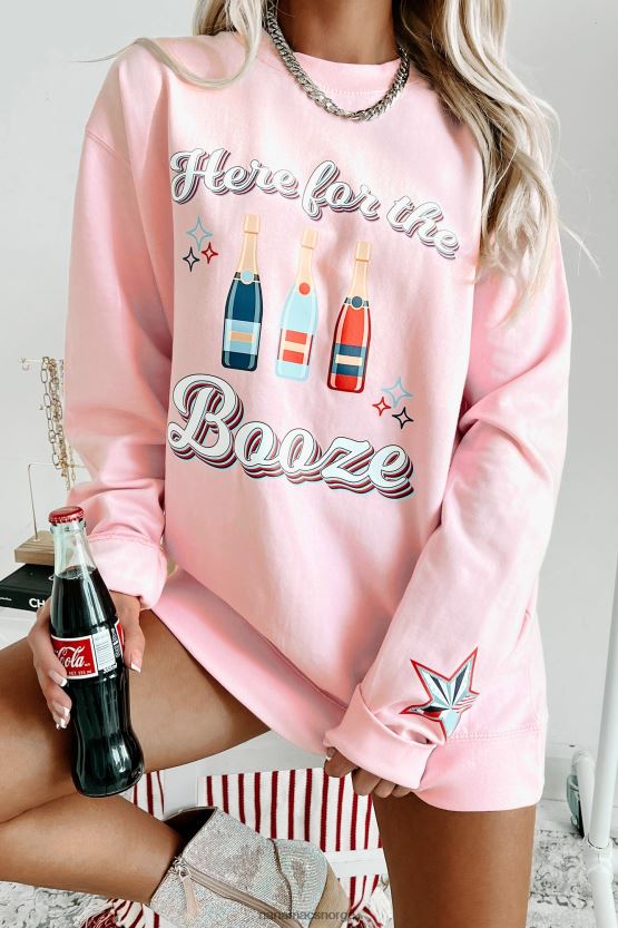 lyserosa NanaMacs grunnen til at jeg er her grafisk crewneck 402NJ01008