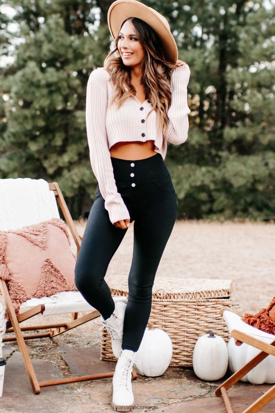 rødme NanaMacs ester knapp-up cropped genser 402NJ01313