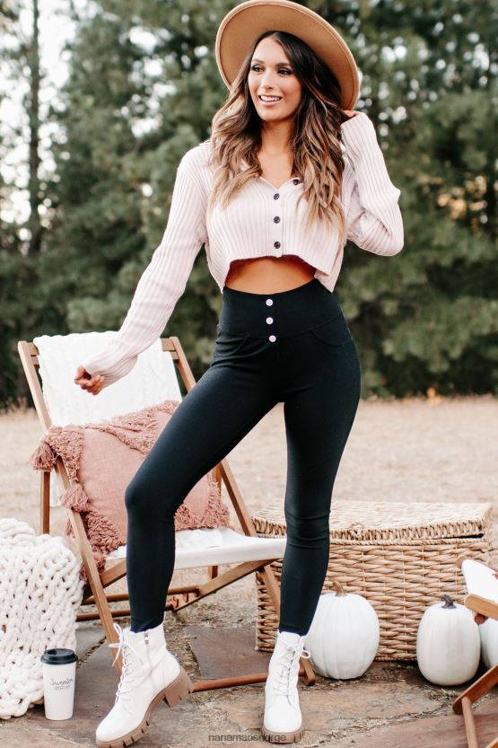 rødme NanaMacs ester knapp-up cropped genser 402NJ01313