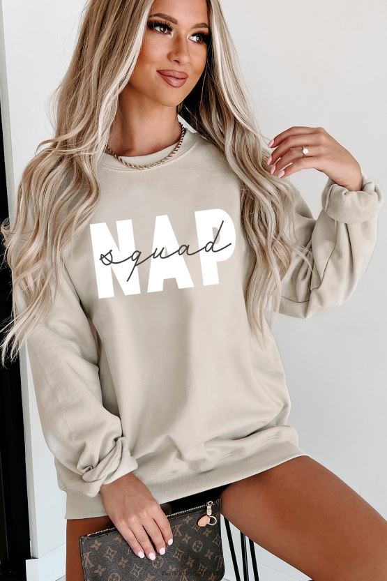 sand NanaMacs nap squad grafisk crewneck 402NJ01018