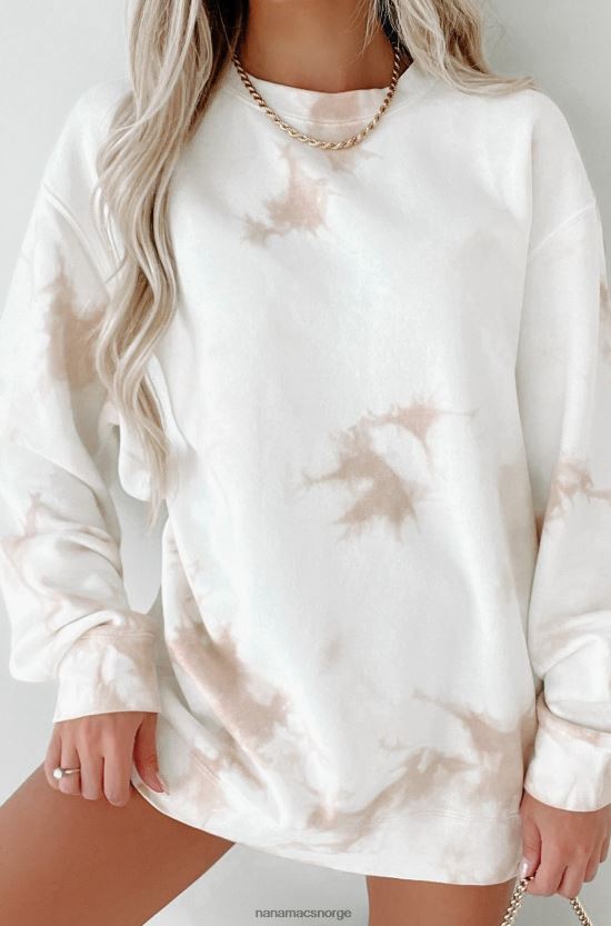 slipsfarge støvete rosa NanaMacs lett tie dye crewneck 402NJ0675