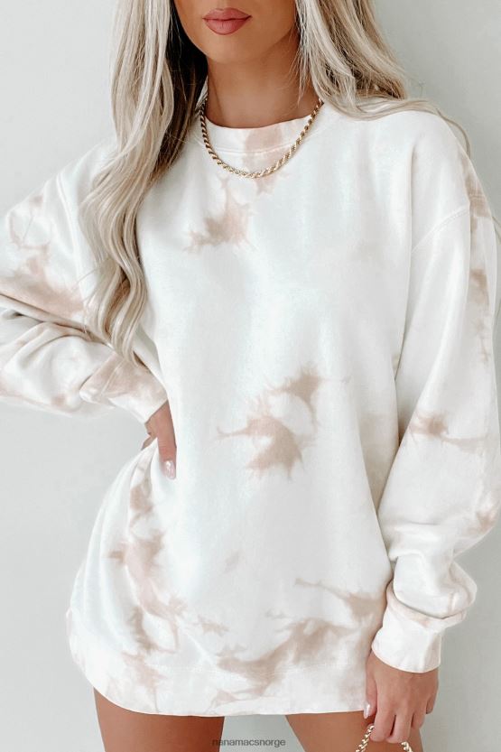 slipsfarge støvete rosa NanaMacs lett tie dye crewneck 402NJ0675