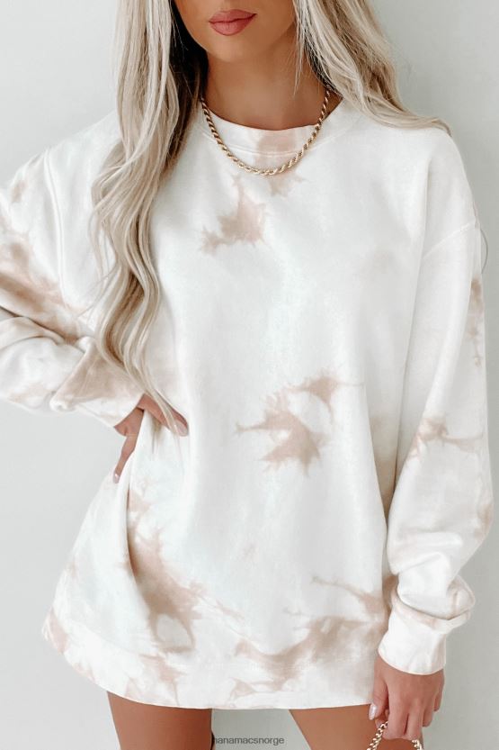 slipsfarge støvete rosa NanaMacs lett tie dye crewneck 402NJ0675