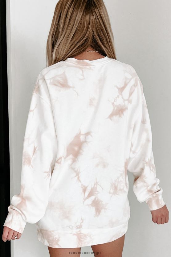 slipsfarge støvete rosa NanaMacs lett tie dye crewneck 402NJ0675