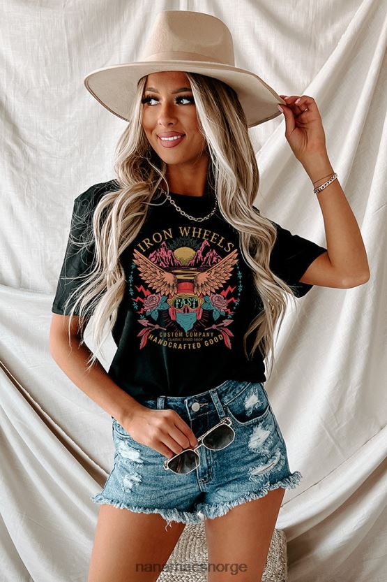 svart NanaMacs jern hjul grafisk flere skjorte alternativer 402NJ01004