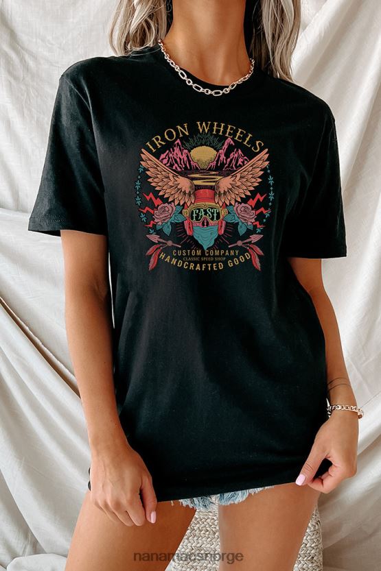 svart NanaMacs jern hjul grafisk flere skjorte alternativer 402NJ01004