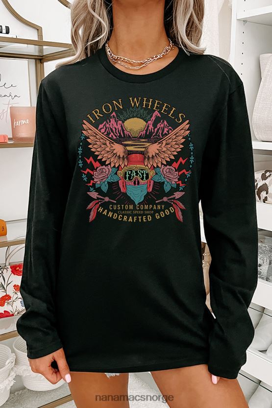 svart NanaMacs jern hjul grafisk flere skjorte alternativer 402NJ01004