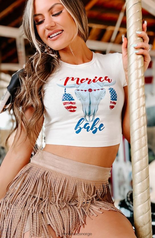 fransk vanilje NanaMacs merica babe beskåret grafisk t-skjorte 402NJ0847