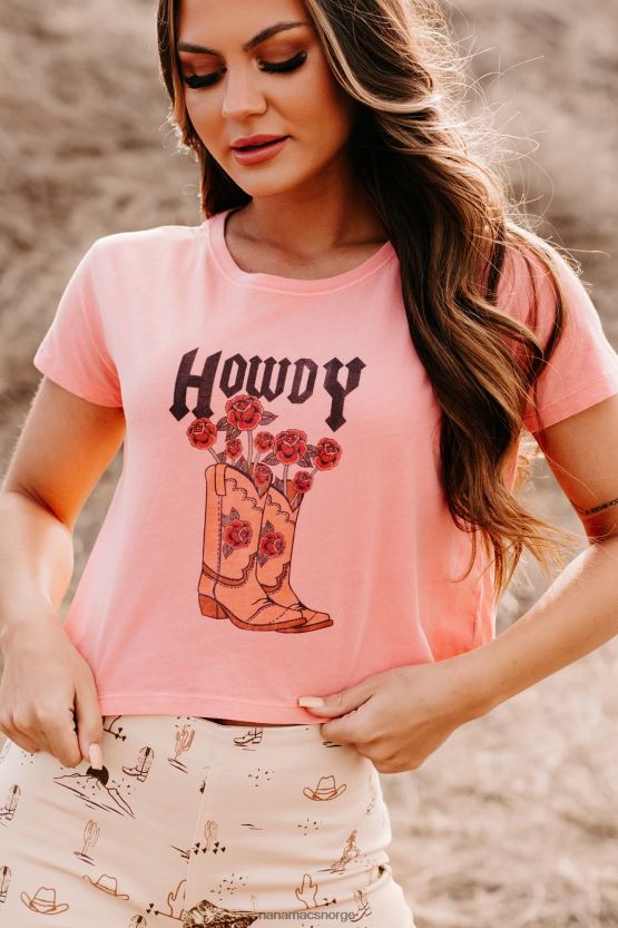 korall NanaMacs vis meg støvlene dine overdimensjonert grafisk t-skjorte 402NJ0856