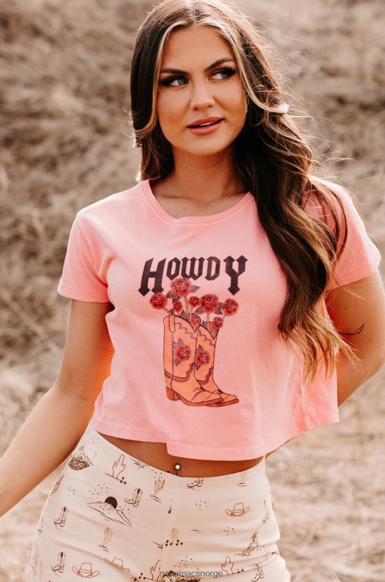 korall NanaMacs vis meg støvlene dine overdimensjonert grafisk t-skjorte 402NJ0856