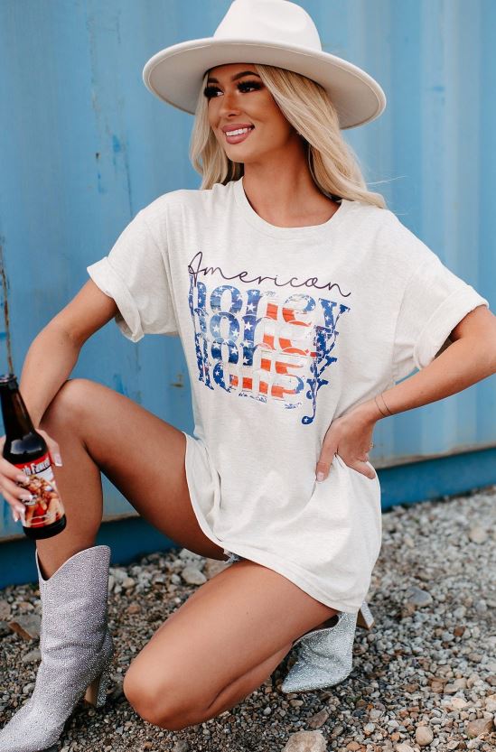 lynghavregryn NanaMacs søt amerikansk honning grafisk t-skjorte 402NJ0791