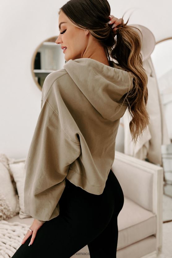 kaki NanaMacs crop hettegenser 402NJ0648