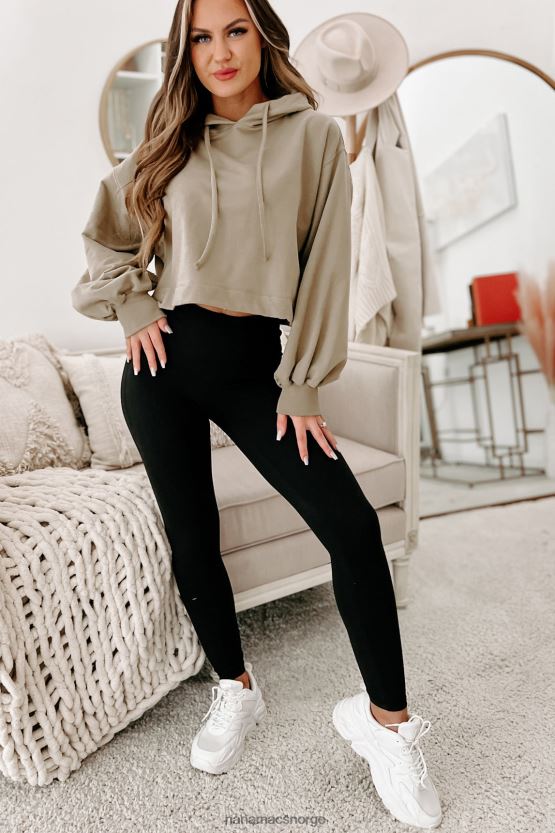 kaki NanaMacs crop hettegenser 402NJ0648