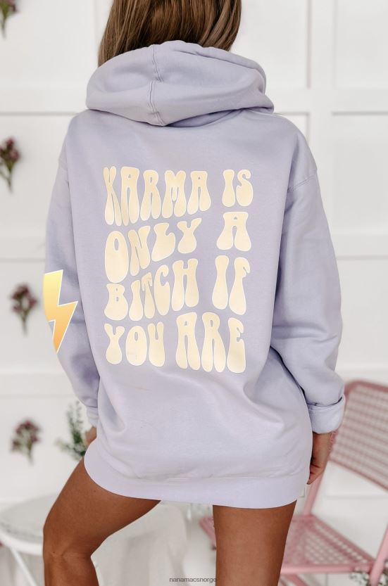 lavendel/gul NanaMacs bare hvis du er tosidig grafisk hettegenser 402NJ01003