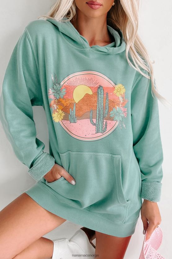 mynte NanaMacs ørkensolnedganger vintage wash grafisk hettegenser 402NJ03589