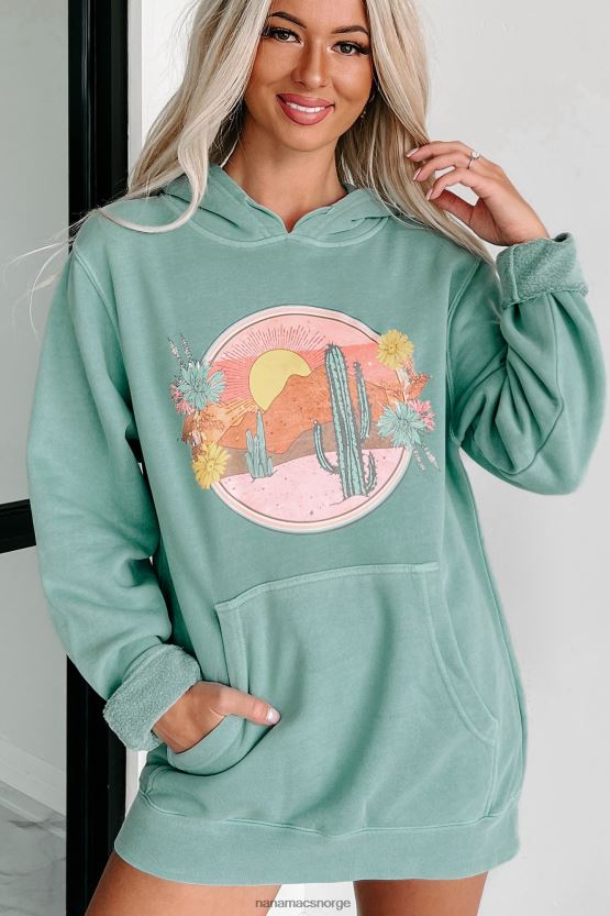 mynte NanaMacs ørkensolnedganger vintage wash grafisk hettegenser 402NJ03589