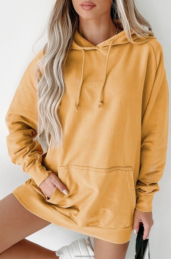 vintage sennep NanaMacs mineral wash hettegenser 402NJ0668