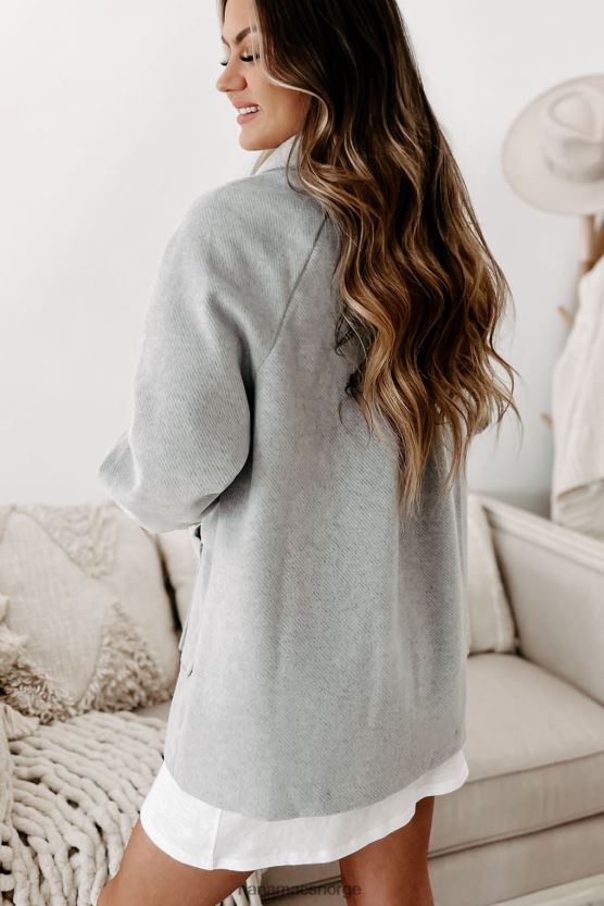 grå NanaMacs ser nettstedene børstet fleece pels 402NJ03787