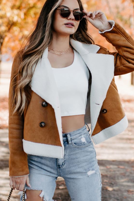 kamel NanaMacs western sunset faux shearling jakke 402NJ03806