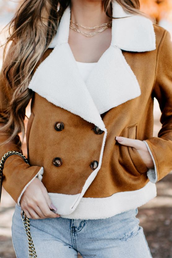 kamel NanaMacs western sunset faux shearling jakke 402NJ03806