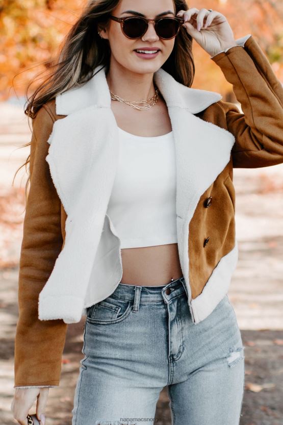 kamel NanaMacs western sunset faux shearling jakke 402NJ03806