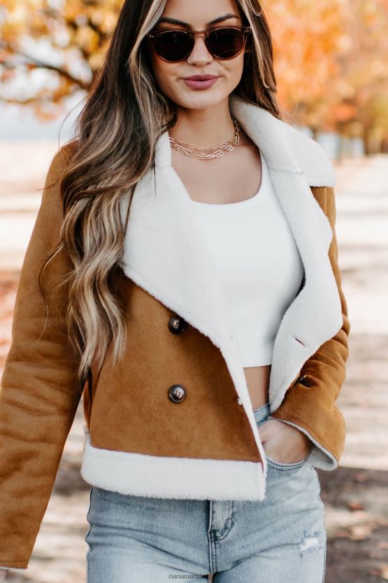 kamel NanaMacs western sunset faux shearling jakke 402NJ03806