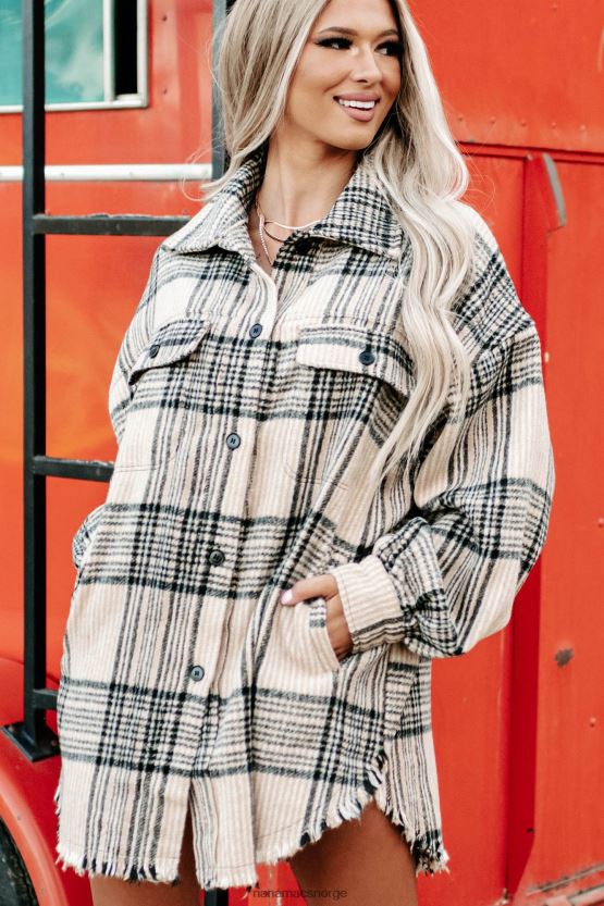 beige NanaMacs gå seg vill pledd shacket 402NJ03716