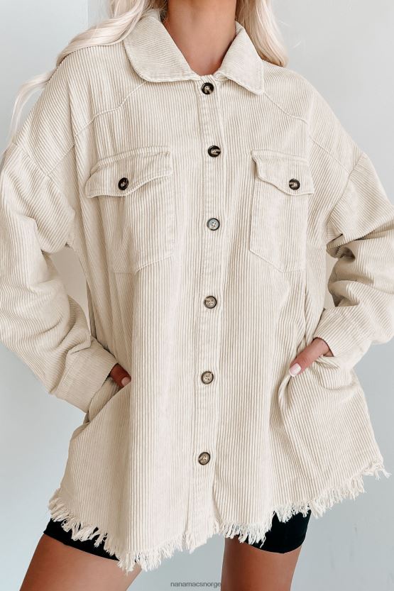 ecru NanaMacs passerer cordfløyelshacket 402NJ03687