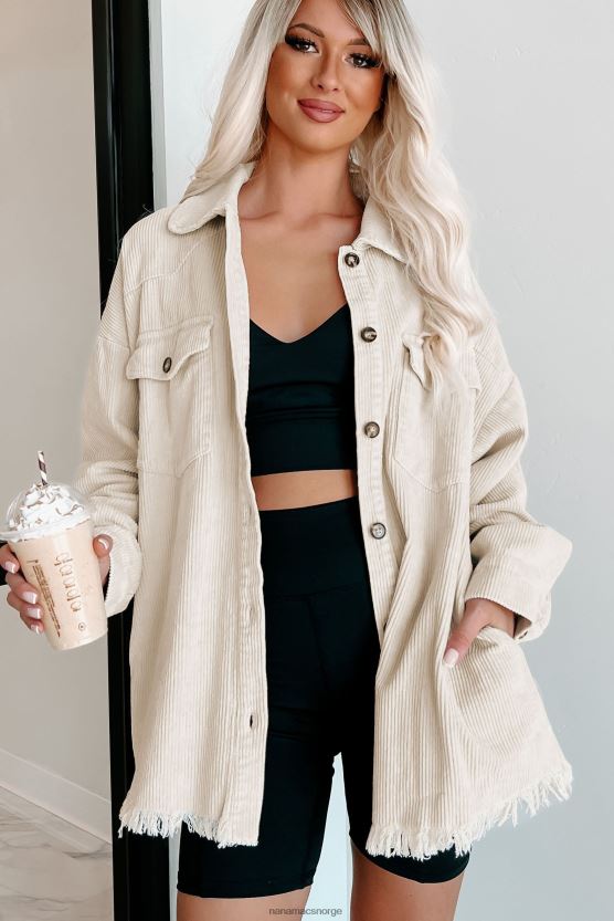 ecru NanaMacs passerer cordfløyelshacket 402NJ03687