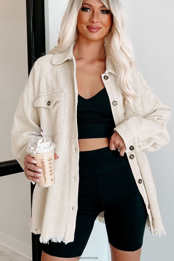 ecru NanaMacs passerer cordfløyelshacket 402NJ03687