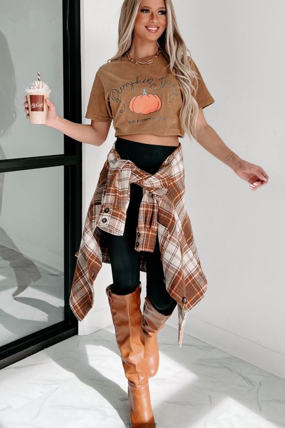 ecru/kamel NanaMacs fortjener ros rutete shacket 402NJ03666