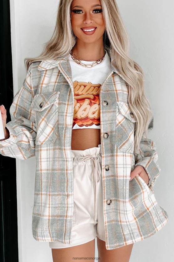 gråmelert NanaMacs husket pasts rutete shacket 402NJ03682