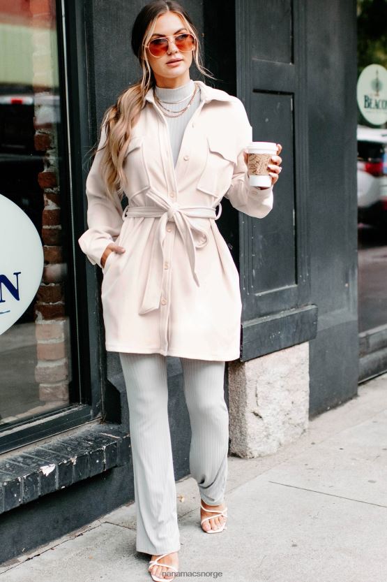 krem NanaMacs ingen feil svar longline belted cordfløyel shacket 402NJ03696