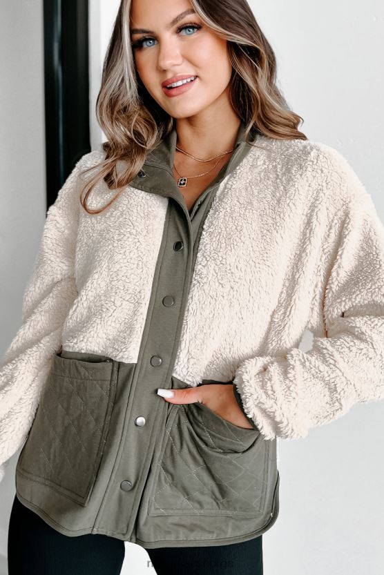 oliven/fløte NanaMacs spørsmål om tid sherpa vattert lommebøyle 402NJ03649