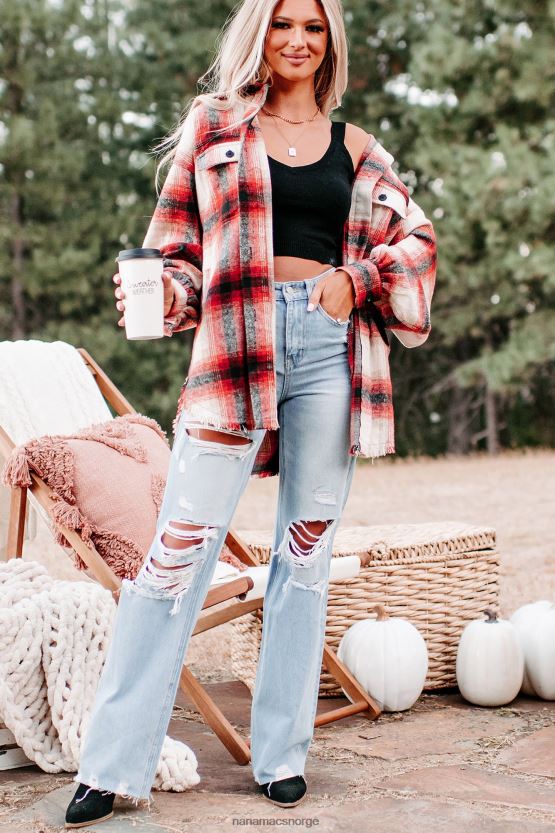 rød NanaMacs roberta rutete shacket 402NJ03715