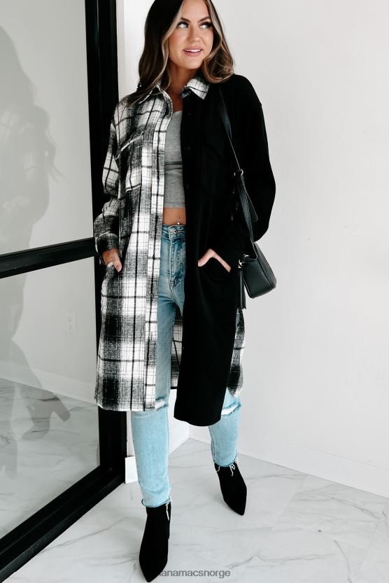 svart NanaMacs Jeg kan ikke bestemme to tone shacket 402NJ03659