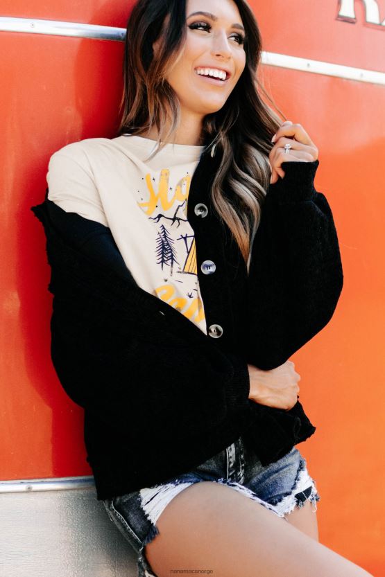 svart NanaMacs alle mine grunner chenille shacket 402NJ03713