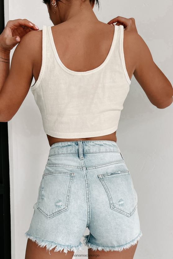 fransk vanilje NanaMacs scoop neck crop tank 402NJ0559