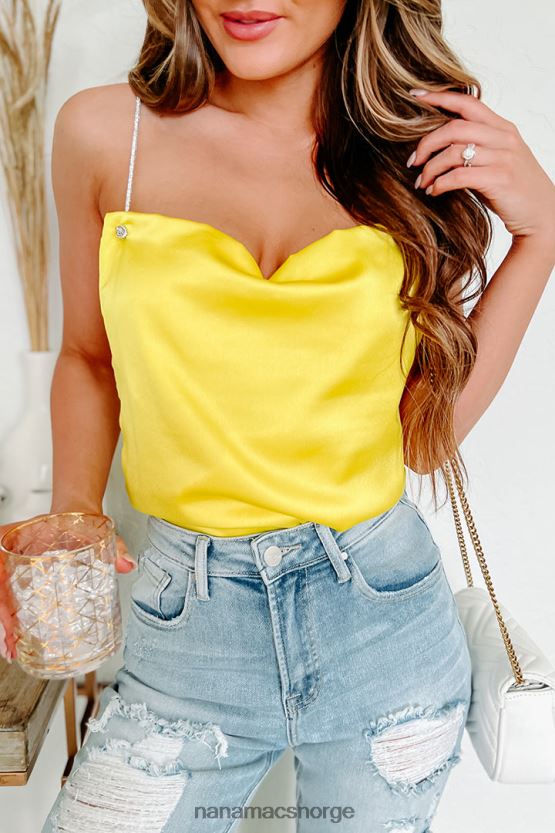 gul NanaMacs alt jeg ville ha sateng rhinestone stropp tank 402NJ0225
