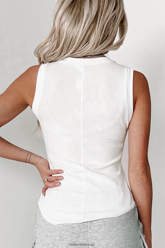 hvit NanaMacs definisjon av komfort avrundet hems 402NJ0577