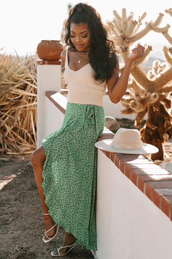 krem NanaMacs gjør tilkoblinger beskåret rib strikket tank topp 402NJ01695