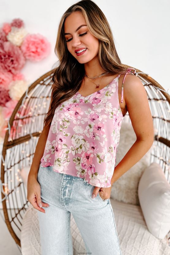 lilla NanaMacs i engene floral tie stropp tank topp 402NJ01480