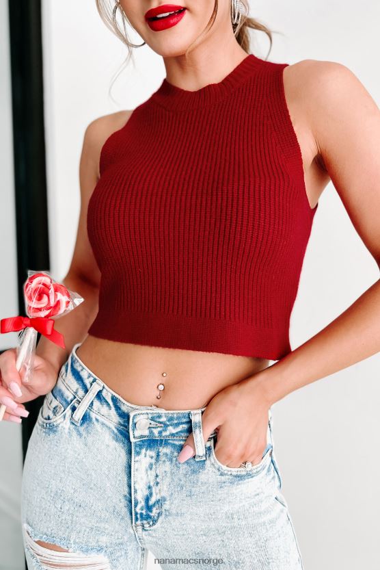 rød NanaMacs vil underverker aldri slutte beskjære genser tank 402NJ01237