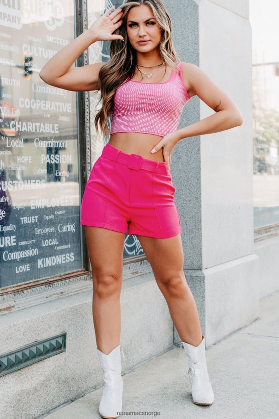 rosa NanaMacs dristig ny holdning rhinestone crop tank 402NJ065