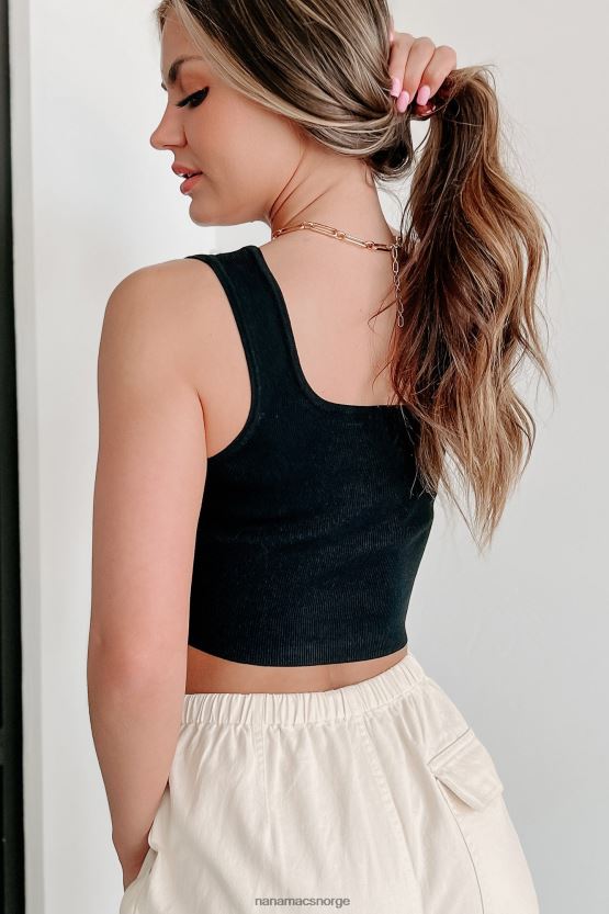 svart NanaMacs sjeldenhet verdt perlestrikket tanktopp 402NJ01122