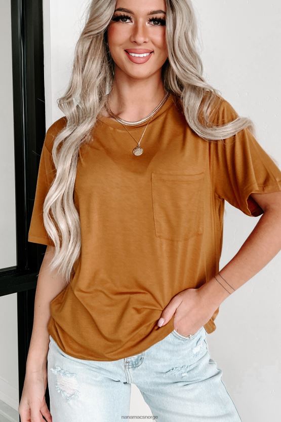 brunt sukker NanaMacs kortermet T-skjorte med rund hals 402NJ0626