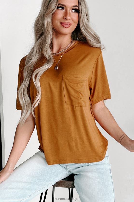 brunt sukker NanaMacs kortermet T-skjorte med rund hals 402NJ0626